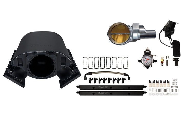 73168DBWSB Ultimate Rebel Short Loaded Intake Manifold for GM LS3, Drive-By-Wire, 92 mm Throttle Body, 500 HP [Black]