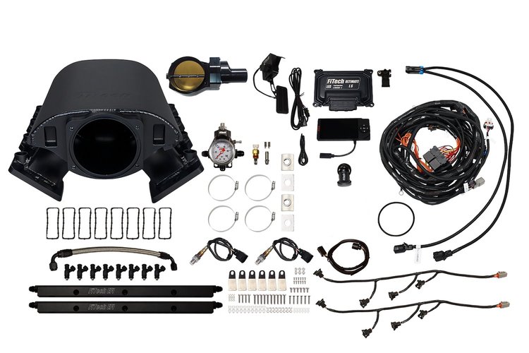 73171DBWBB Ultimate Rebel EFI System w/ Short Intake Manifold for GM LS3, Drive-By-Wire, 92 mm Throttle Body, 500 HP [Black]