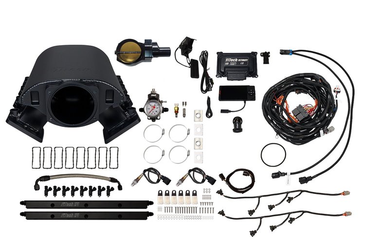 73175DBWBB Ultimate Rebel EFI System w/ Short Intake Manifold for GM LS3, Drive-By-Wire, 102 mm Throttle Body, 1,000 HP [Black]