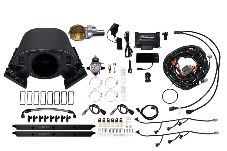 73175DBWSB Ultimate Rebel EFI System w/ Short Intake Manifold for GM LS3, Drive-By-Wire, 102 mm Throttle Body, 1,000 HP [Black]