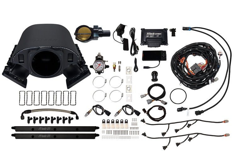 73176DBWBB Ultimate Rebel EFI System w/ Short Intake Manifold for GM LS3, Drive-By-Wire, 102 mm Throttle Body, 1,000 HP [Black]
