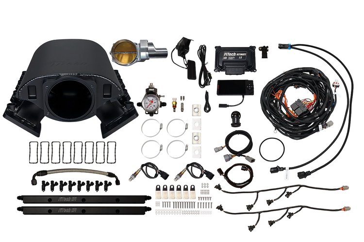 73176DBWSB Ultimate Rebel EFI System w/ Short Intake Manifold for GM LS3, Drive-By-Wire, 102 mm Throttle Body, 1,000 HP [Black]