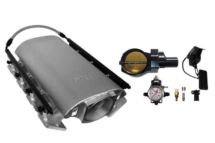 73190DBWBB Ultimate Rebel Short Loaded Intake Manifold for GM LS3, Drive-By-Wire, 102 mm Throttle Body, 1,000 HP [Satin]