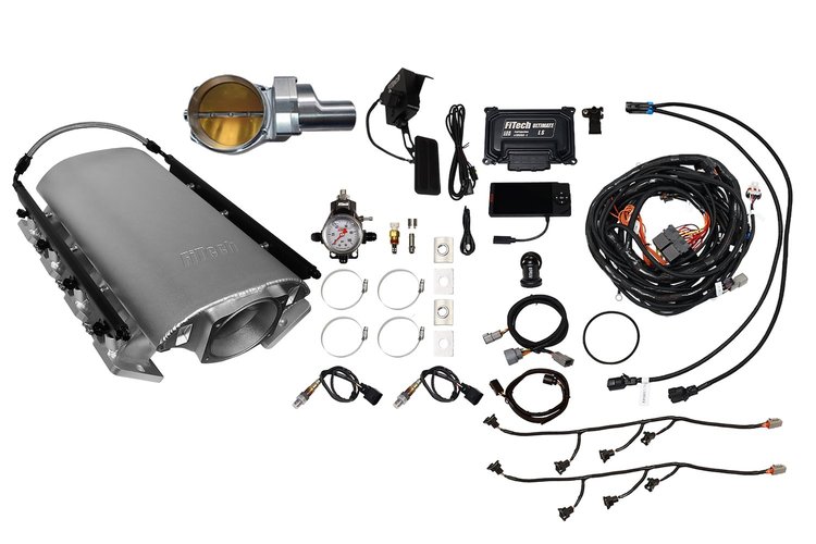 73192DBWSB Ultimate Rebel EFI System w/ Short Intake Manifold for GM LS3, Drive-By-Wire, 92 mm Throttle Body, 500 HP [Satin]