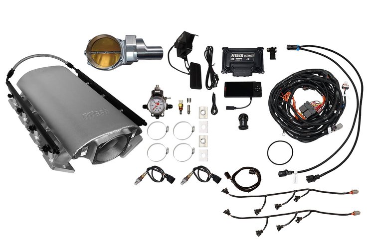 73193DBWSB Ultimate Rebel EFI System w/ Short Intake Manifold for GM LS3, Drive-By-Wire, 102 mm Throttle Body, 750 HP [Satin]