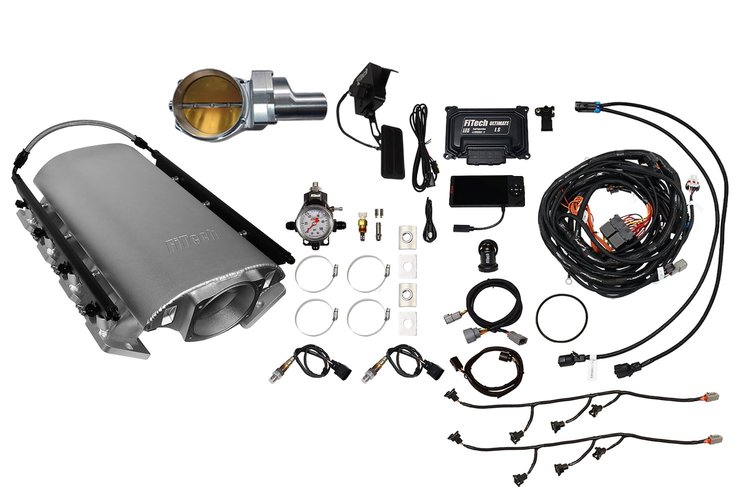 73194DBWSB Ultimate Rebel EFI System w/ Short Intake Manifold for GM LS3, Drive-By-Wire, 102 mm Throttle Body, 750 HP [Satin]