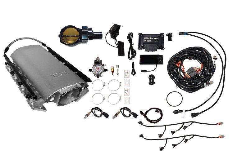 73195DBWBB Ultimate Rebel EFI System w/ Short Intake Manifold for GM LS3, Drive-By-Wire, 102 mm Throttle Body, 1,000 HP [Satin]