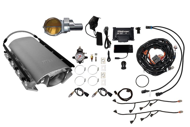73195DBWSB Ultimate Rebel EFI System w/ Short Intake Manifold for GM LS3, Drive-By-Wire, 102 mm Throttle Body, 1,000 HP [Satin]