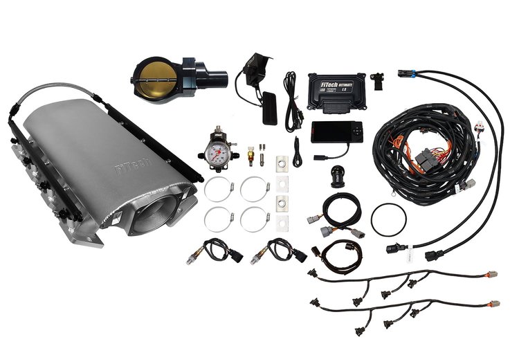 73196DBWBB Ultimate Rebel EFI System w/ Short Intake Manifold for GM LS3, Drive-By-Wire, 102 mm Throttle Body, 1,000 HP [Satin]