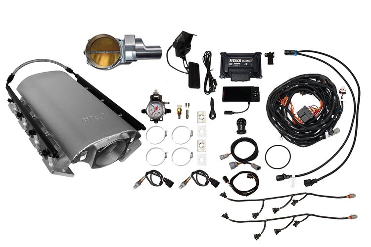 73196DBWSB Ultimate Rebel EFI System w/ Short Intake Manifold for GM LS3, Drive-By-Wire, 102 mm Throttle Body, 1,000 HP [Satin]