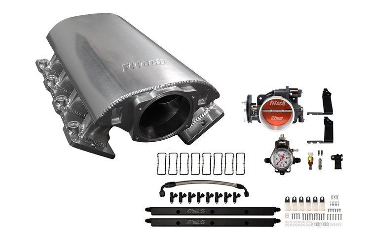 73208 Ultimate Rebel Short Loaded Intake Manifold for GM LS3, Cable Driven, 92 mm Throttle Body, 500 HP [Brilliant]