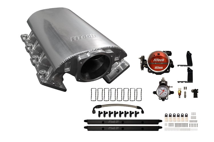 73209 Ultimate Rebel Short Loaded Intake Manifold for GM LS3, Cable Driven, 102 mm Throttle Body, 750 HP [Brilliant]