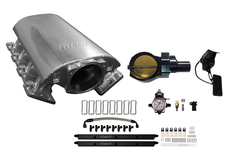 73209DBWBB Ultimate Rebel Short Loaded Intake Manifold for GM LS3, Drive-By-Wire, 102 mm Throttle Body, 750 HP [Brilliant]