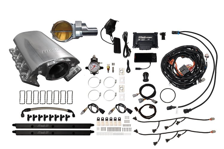 73212DBWSB Ultimate Rebel EFI System w/ Short Intake Manifold for GM LS3, Drive-By-Wire, 92 mm Throttle Body, 500 HP [Brilliant]