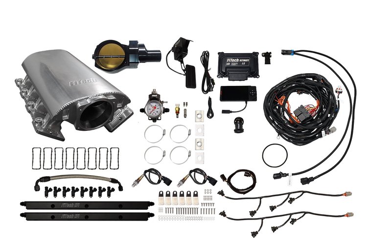 73213DBWBB Ultimate Rebel EFI System w/Short Intake Manifold for GM LS3, Drive-By-Wire, 102 mm Throttle Body, 750 HP [Brilliant]