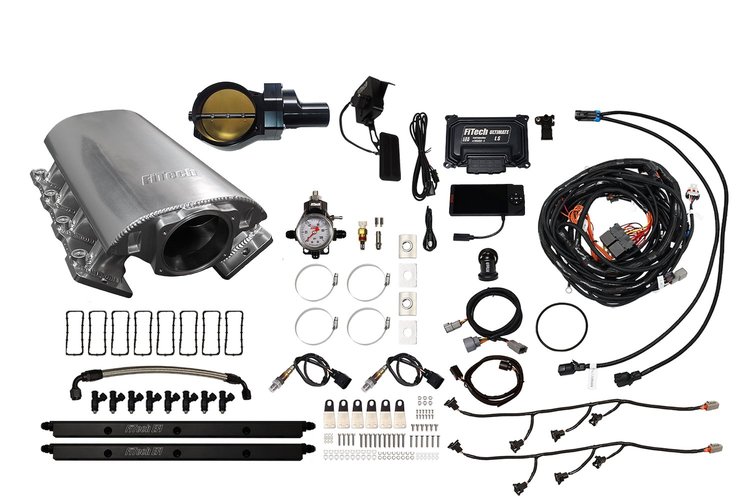 73214DBWBB Ultimate Rebel EFI System w/Short Intake Manifold for GM LS3, Drive-By-Wire, 102 mm Throttle Body, 750 HP [Brilliant]