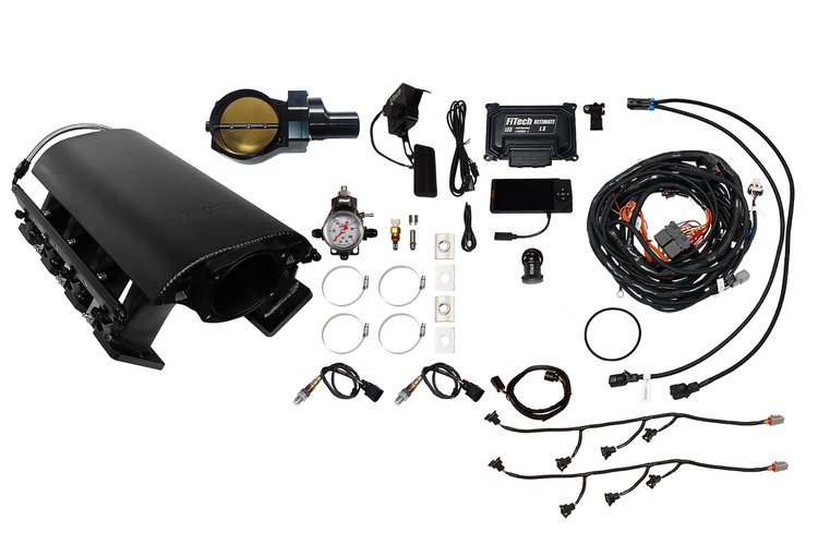 73231DBWBB Ultimate Rebel EFI System w/ Tall Intake Manifold for GM LS3, Drive-By-Wire, 92 mm Throttle Body, 500 HP [Black]