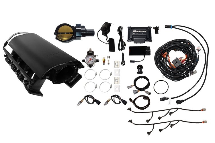 73232DBWBB Ultimate Rebel EFI System w/ Tall Intake Manifold for GM LS3, Drive-By-Wire, 92 mm Throttle Body, 500 HP [Black]