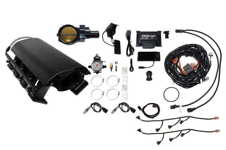 73233DBWBB Ultimate Rebel EFI System w/ Tall Intake Manifold for GM LS3, Drive-By-Wire, 102 mm Throttle Body, 750 HP [Black]
