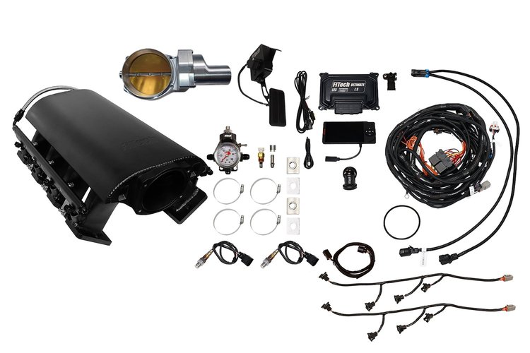 73233DBWSB Ultimate Rebel EFI System w/ Tall Intake Manifold for GM LS3, Drive-By-Wire, 102 mm Throttle Body, 750 HP [Black]