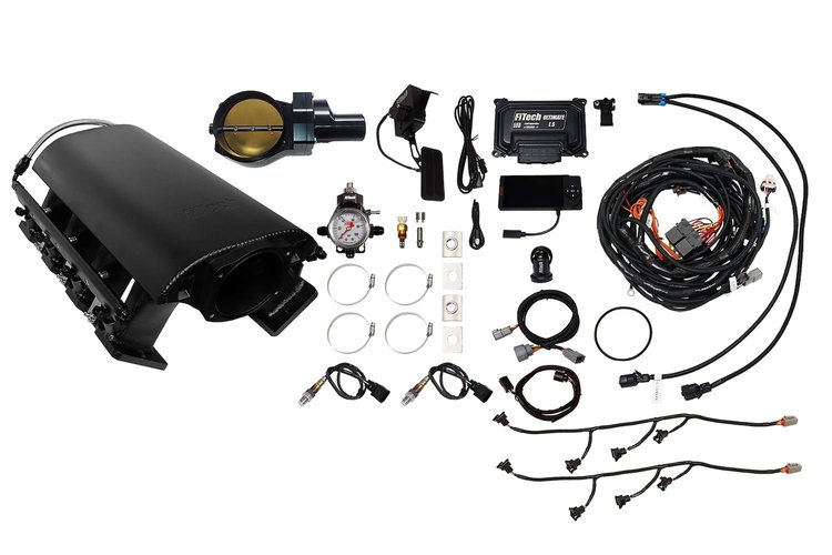 73234DBWBB Ultimate Rebel EFI System w/ Tall Intake Manifold for GM LS3, Drive-By-Wire, 102 mm Throttle Body, 750 HP [Black]