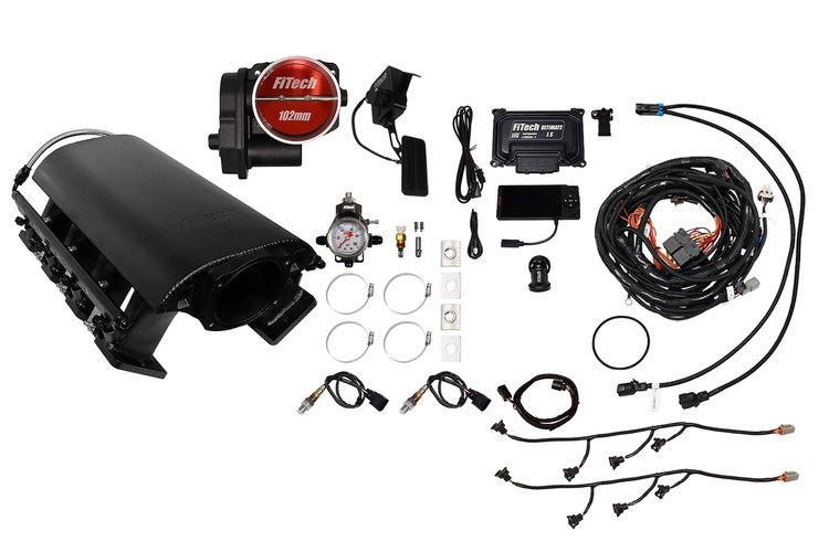 73235DBW Ultimate Rebel EFI System w/ Tall Intake Manifold for GM LS3, Drive-By-Wire, 102 mm Throttle Body, 1,000 HP [Black]