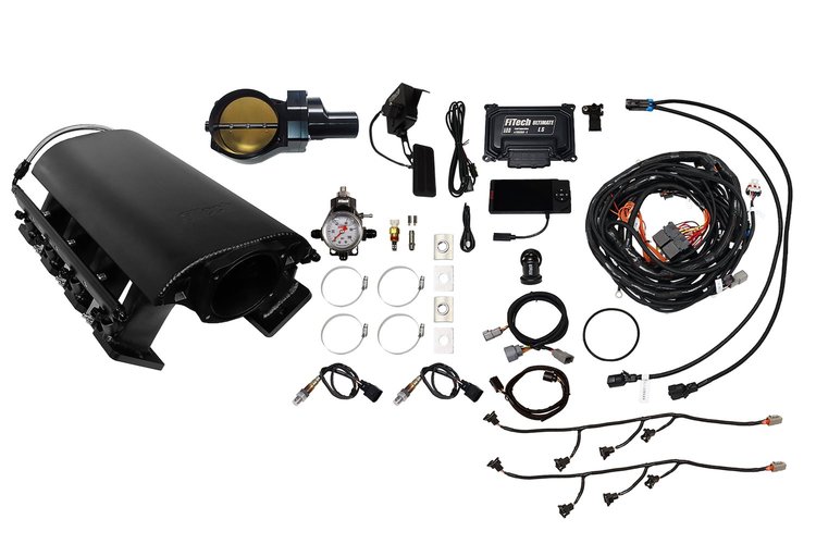 73236DBWBB Ultimate Rebel EFI System w/ Tall Intake Manifold for GM LS3, Drive-By-Wire, 102 mm Throttle Body, 1,000 HP [Black]