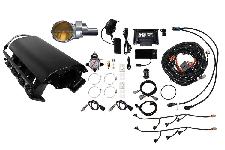 73236DBWSB Ultimate Rebel EFI System w/ Tall Intake Manifold for GM LS3, Drive-By-Wire, 102 mm Throttle Body, 1,000 HP [Black]