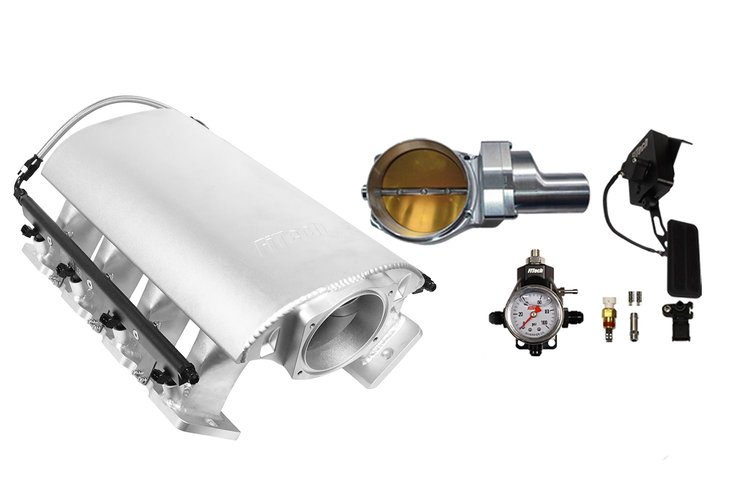 73248DBWSB Ultimate Rebel Tall Loaded Intake Manifold for GM LS3, Drive-By-Wire, 92 mm Throttle Body, 500 HP [Satin]