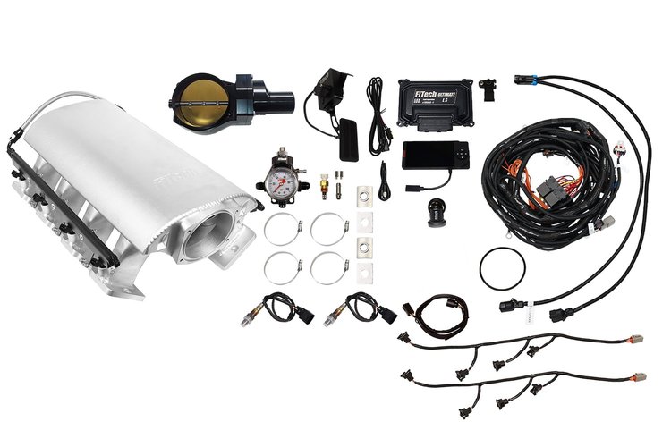 73251DBWBB Ultimate Rebel EFI System w/ Tall Intake Manifold for GM LS3, Drive-By-Wire, 92 mm Throttle Body, 500 HP [Satin]