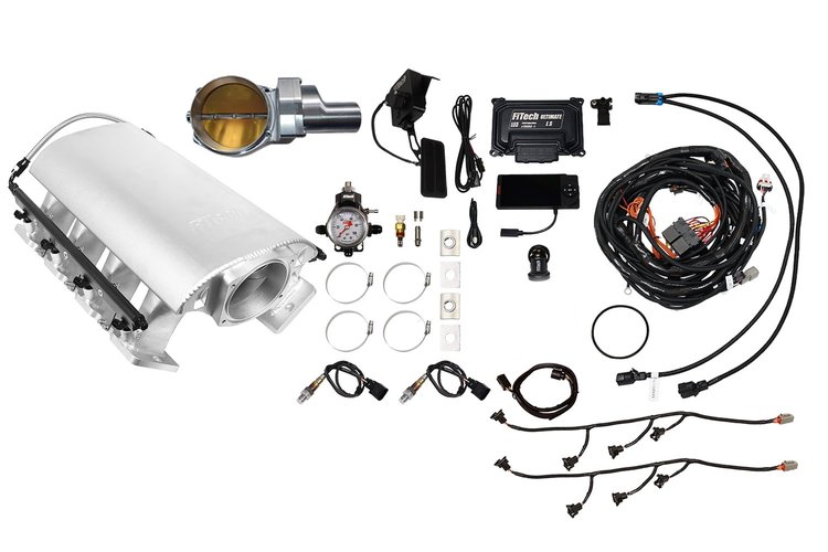 73251DBWSB Ultimate Rebel EFI System w/ Tall Intake Manifold for GM LS3, Drive-By-Wire, 92 mm Throttle Body, 500 HP [Satin]