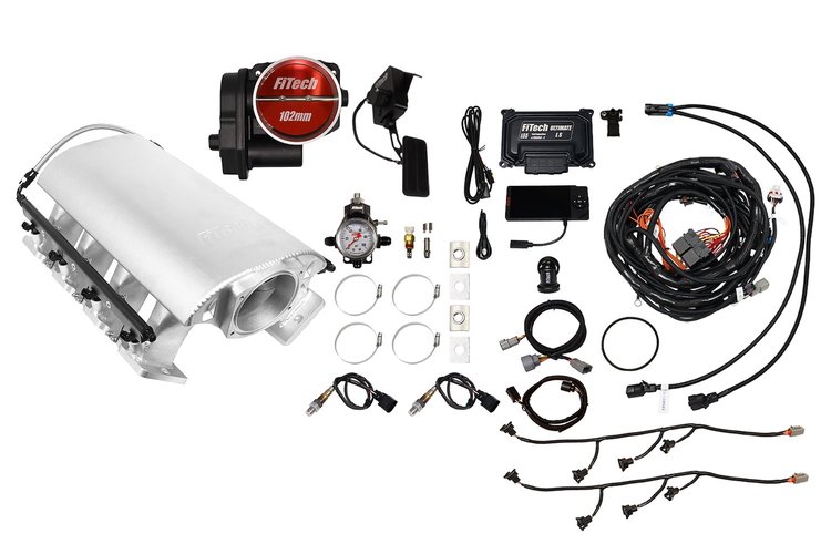 73252DBW Ultimate Rebel EFI System w/ Tall Intake Manifold for GM LS3, Drive-By-Wire, 92 mm Throttle Body, 500 HP [Satin]
