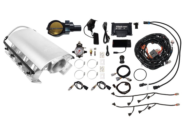 73252DBWBB Ultimate Rebel EFI System w/ Tall Intake Manifold for GM LS3, Drive-By-Wire, 92 mm Throttle Body, 500 HP [Satin]
