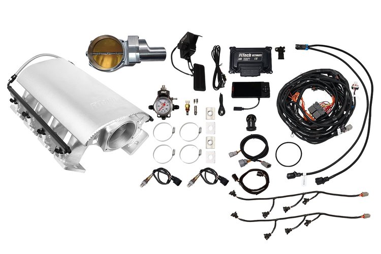 73252DBWSB Ultimate Rebel EFI System w/ Tall Intake Manifold for GM LS3, Drive-By-Wire, 92 mm Throttle Body, 500 HP [Satin]