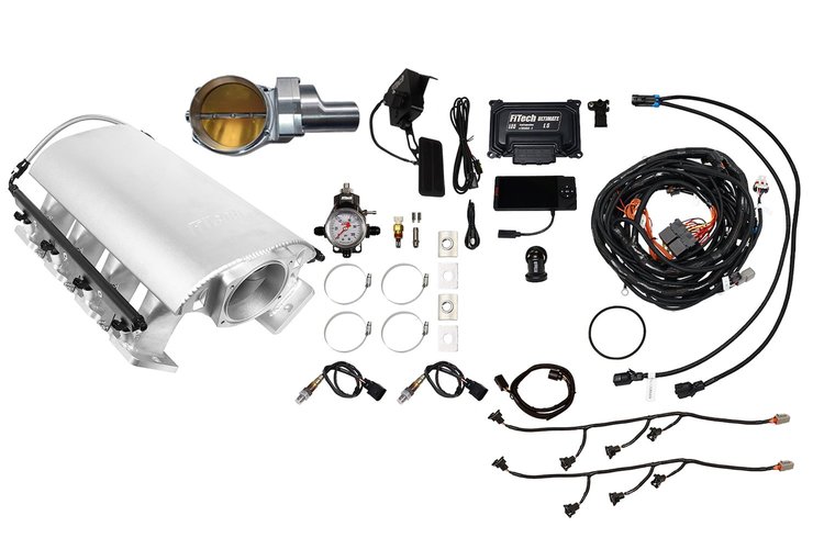73255DBWSB Ultimate Rebel EFI System w/ Tall Intake Manifold for GM LS3, Drive-By-Wire, 102 mm Throttle Body, 1,000 HP [Satin]