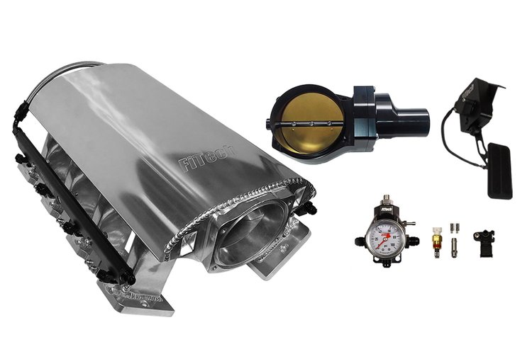 73270DBWBB Ultimate Rebel Tall Loaded Intake Manifold for GM LS3, Drive-By-Wire, 102 mm Throttle Body, 1,000 HP [Brilliant]