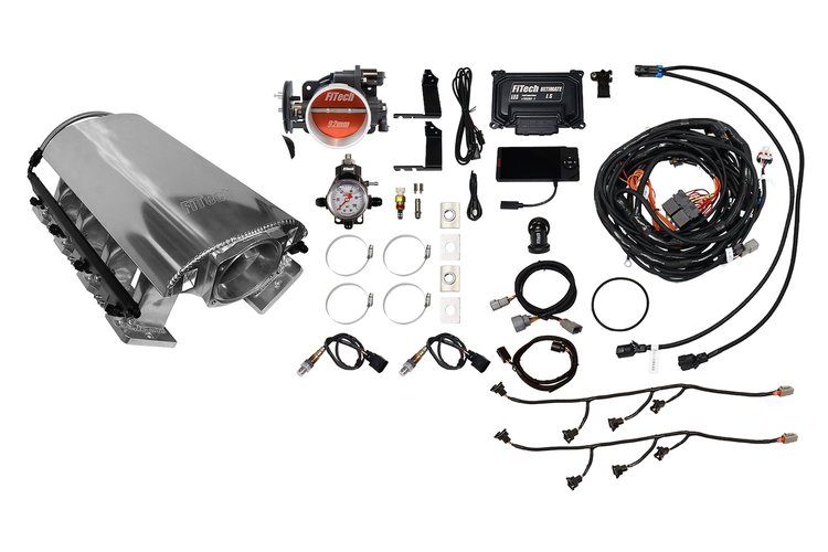 73272 Ultimate Rebel EFI System w/ Tall Intake Manifold for GM LS3, Cable Driven, 92 mm Throttle Body, 500 HP [Brilliant]