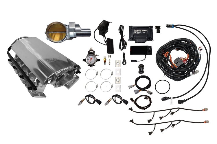 73272DBWSB Ultimate Rebel EFI System w/ Tall Intake Manifold for GM LS3, Drive-By-Wire, 92 mm Throttle Body, 500 HP [Brilliant]