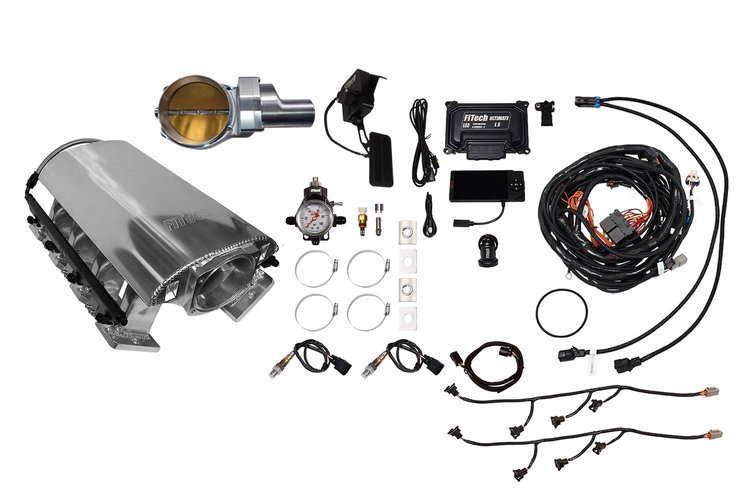 73273DBWSB Ultimate Rebel EFI System w/ Tall Intake Manifold for GM LS3, Drive-By-Wire, 102 mm Throttle Body, 750 HP [Brilliant]
