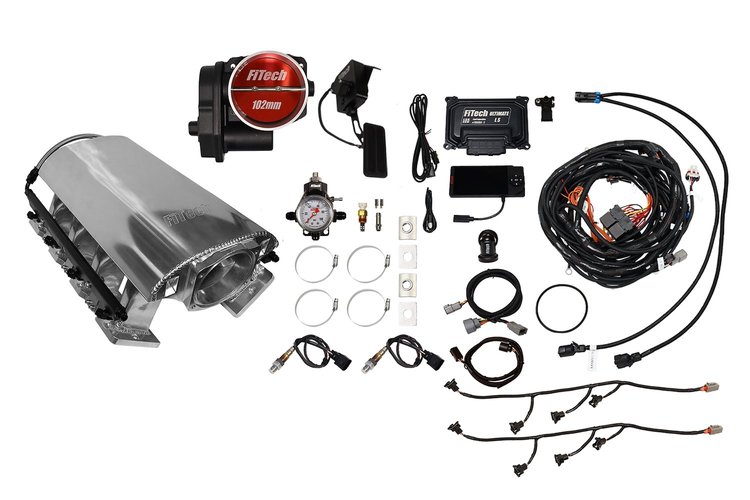 73274DBW Ultimate Rebel EFI System w/ Tall Intake Manifold for GM LS3, Drive-By-Wire, 102 mm Throttle Body, 750 HP [Brilliant]