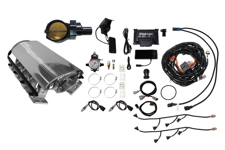 73274DBWBB Ultimate Rebel EFI System w/ Tall Intake Manifold for GM LS3, Drive-By-Wire, 102 mm Throttle Body, 750 HP [Brilliant]