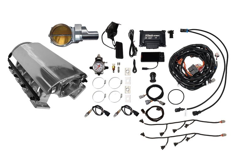 73274DBWSB Ultimate Rebel EFI System w/ Tall Intake Manifold for GM LS3, Drive-By-Wire, 102 mm Throttle Body, 750 HP [Brilliant]