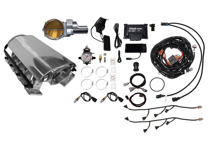 73276DBWSB Ultimate Rebel EFI System w/Tall Intake Manifold for GM LS3, Drive-By-Wire, 102 mm Throttle Body, 1000 HP [Brilliant]