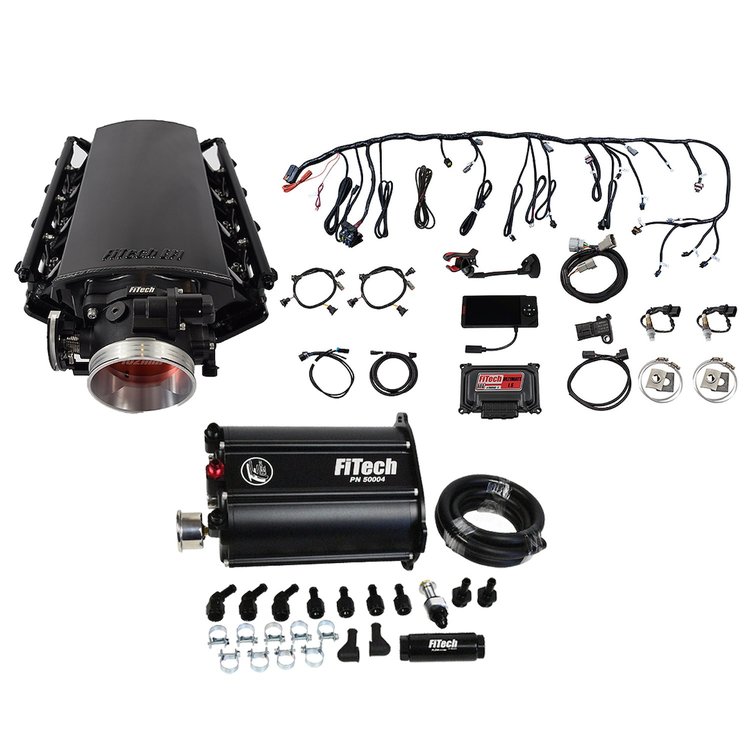 75202 Ultimate LS 500 HP EFI System With Short Cathedral Intake, Transmission Control & Force Fuel Master Kit