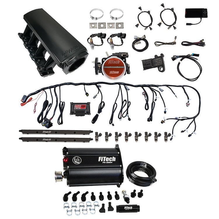 75209 Ultimate LS 750 HP EFI System With Long Runner Cathedral Intake, Transmission Control & Force Fuel Master Kit