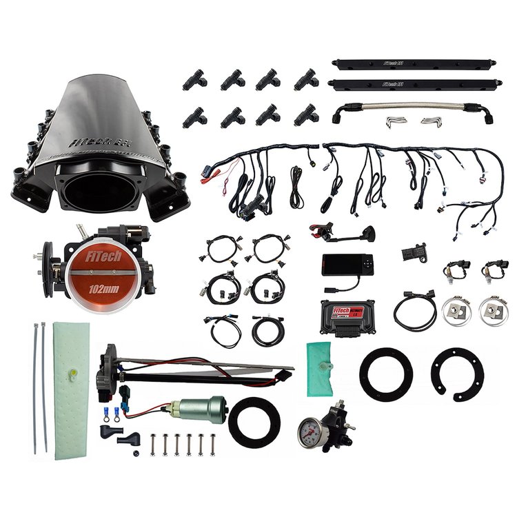 76136 Ultimate LS 1000 HP EFI System With Short LS7 Port Intake & In Tank 440 LPH Pump Module & Go Fuel Regulator