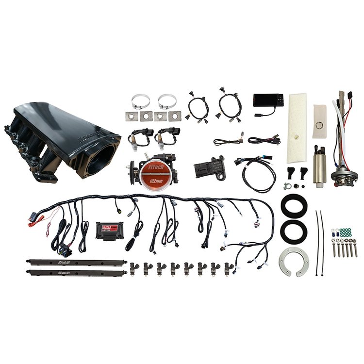 76613 Ultimate LS 750 HP EFI System With Short LS3 Port Intake & Go Fuel In-Tank Regulated Pump 340 LPH Master Kit