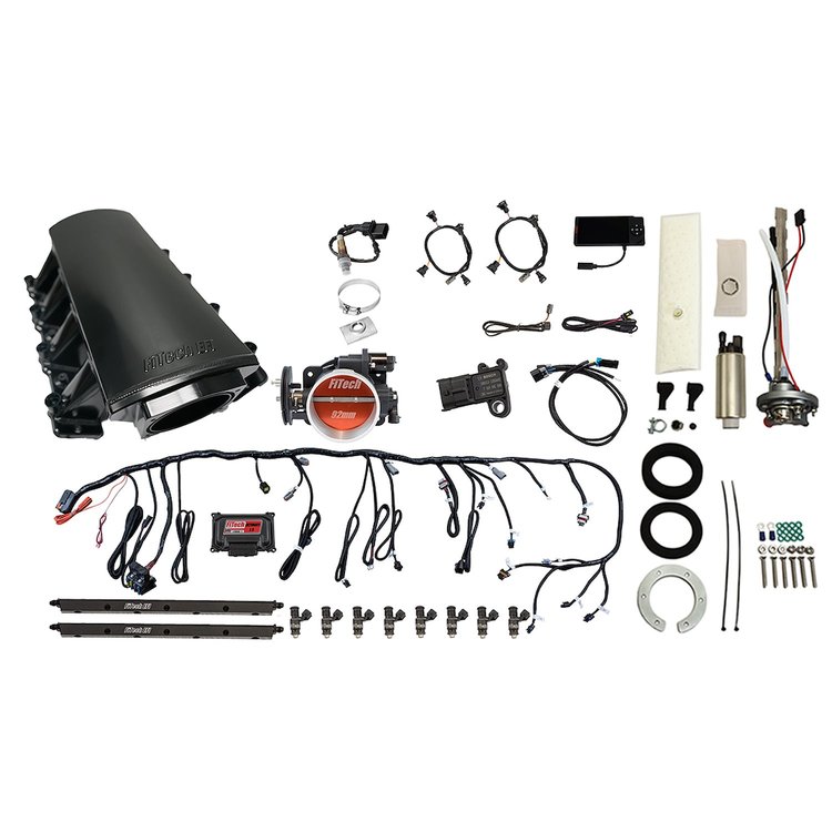 76615 Ultimate LS 500 HP EFI System With Short LS7 Port Intake & Go Fuel In-Tank Regulated Pump 340 LPH Master Kit