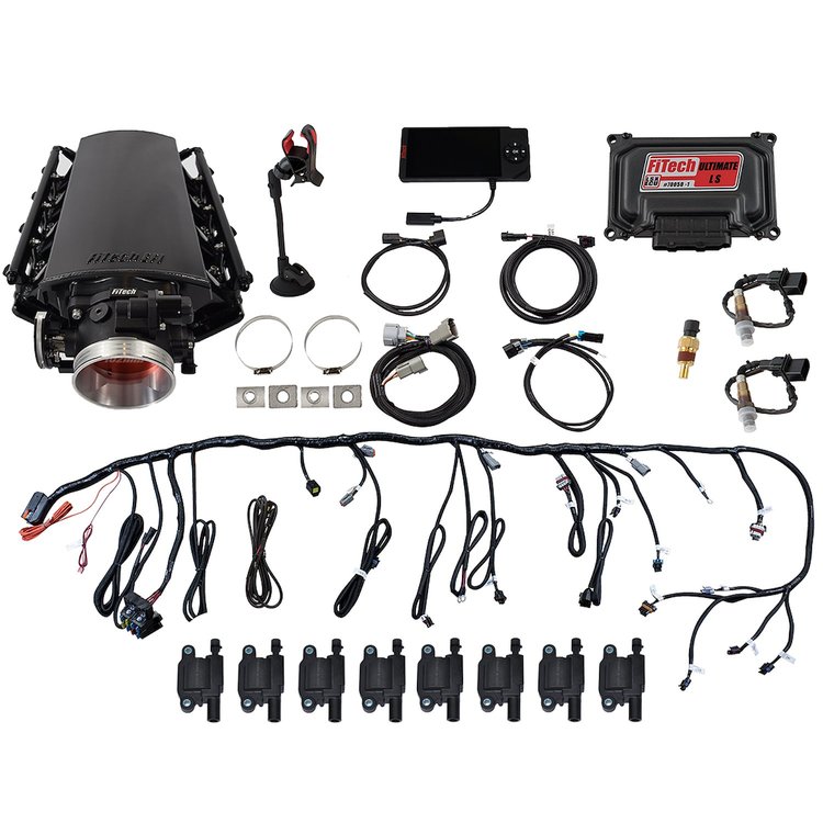 78001 Ultimate LS 500 HP EFI System With Short Cathedral Intake & LS3 Coil Pack Set