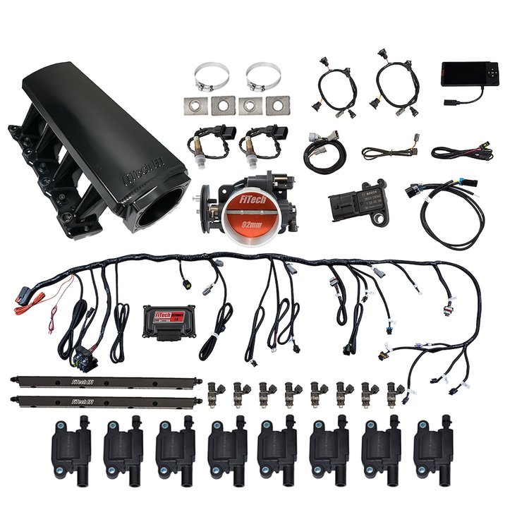 78007 Ultimate LS 500 HP EFI System With Long Runner Cathedral Intake,Transmission Control & LS3 Coil Pack Set